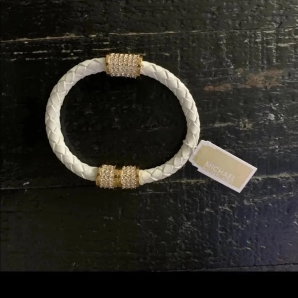 MICHAEL KORS Gold/White leather bracelet - Picture 2 of 6